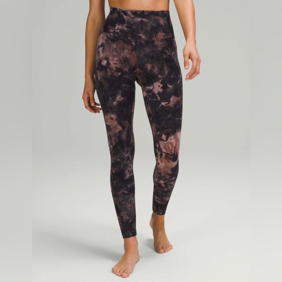 Lululemon Diamond Dye Graphite Grey Pink Pastel Align Legging,Size-0,Inseam-28” - Picture 1 of 9